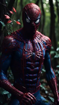 AI Generated 4K spiderman wallpaper in dark background