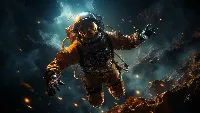 Ai Created Astronaut 4k desktop wallpaper galaxy background 