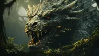 Ai created danger dragon big mouth 4k desktop wallpaper