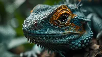 Ai created lizard animal danger 4k desktop wallpaper green