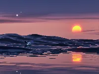 Ai generated sunset view sea side 4k desktop wallpaper