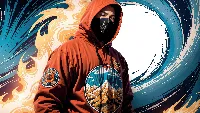 Anime cool boy wear hoodie 4k wallpaper ai generated pc