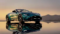 Aston martin v12 vantage car 4k desktop wallpaper reflection