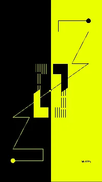 Cool looking cyberpunk black and yellow mobile Wallpaper