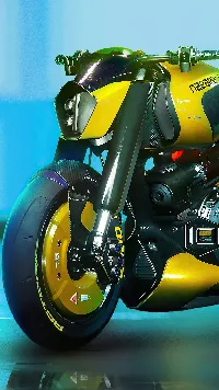 Cyberpunk futuristic best bike full HD android wallpaper