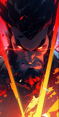 Danger look wolverine fire effect cool android wallpaper