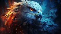 Eagle danger face look ai created anime 4k desktop wallpaper