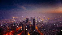 Full HD City Urban Skyscraper Aerial View 4k wallpaper