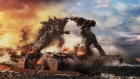 Godzilla vs Kong fight scene 4k desktop wallpaper upper ship