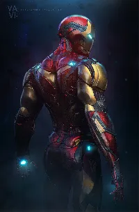 Iron man danger look dark full HD Android wallpaper eyes