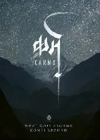 Karma text logo hd android wallpaper mountain background