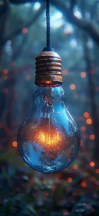 Light bulb ai created cool full HD Android wallpaper blur