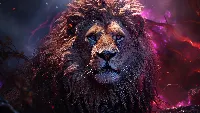 Lion digital art 4k wallpaper ai created abstract background