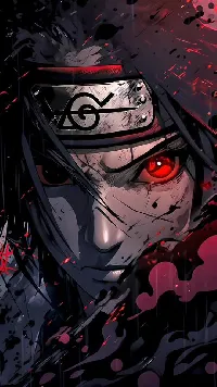 Naruto anime full HD Android wallpaper red danger eyes