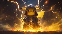 Pikachu thunder bolt 4k desktop wallpaper Pokemon cartoon