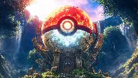 Pokemon ball house digital art ai created anime 4k wallpaper