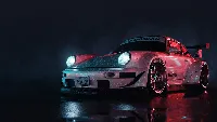 Porsche super car 4k desktop wallpaper neon color effect