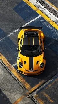 Porsche super car Android full HD wallpaper yellow texture