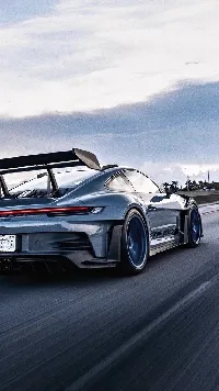 Porsche super car racing back side full HD Android wallpaper