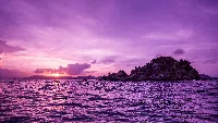 Purple color island 4k desktop wallpaper sunset view 8k