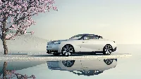 Rolls royce droptail 4k wallpaper white background reflect