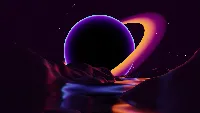 Saturn planet Ai created anime 4k desktop wallpaper galaxy