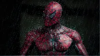 Spider man 4k desktop wallpaper dark raining background