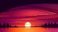 Sunset beautiful 4k desktop wallpaper Ai created pink sky