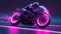 Super bike neon digital art Ai created 4k wallpaper full HD