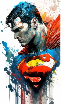 Superman artwork mobile wallpaper 4k sketch art colorful