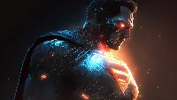 Superman best 4k desktop wallpaper danger side look red eyes