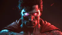 Superman comics 4k wallpaper ai created danger red eyes