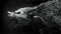 Wolf hellhound art dark dangerous 4k desktop wallpaper