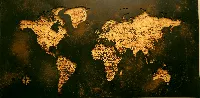 World map wooden art 4k desktop wallpaper golden color