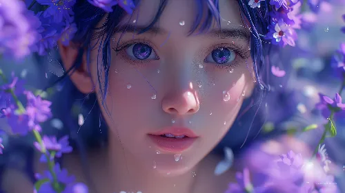 Ai created beautiful baby girl 4k desktop wallpaper blue eye