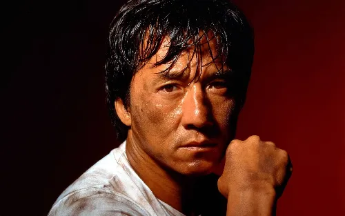 Jackie Chan best cool 4k desktop wallpaper red background