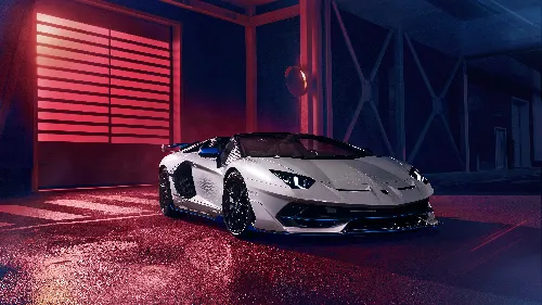 Lamborghini Aventador SVJ super car 4k desktop wallpaper