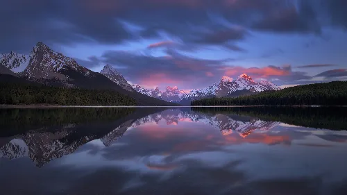 Nature 4k desktop wallpaper, mountain and lake background