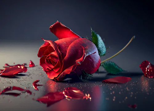 Rose flower red 4k desktop wallpaper dark grey background